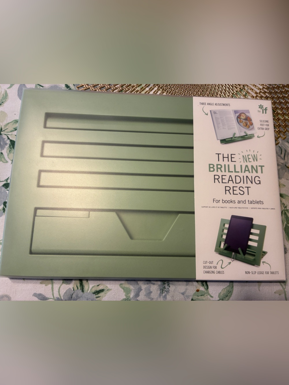Brilliant Reading Rest Tablet & Book Stand - Green - Picture 2 of 5